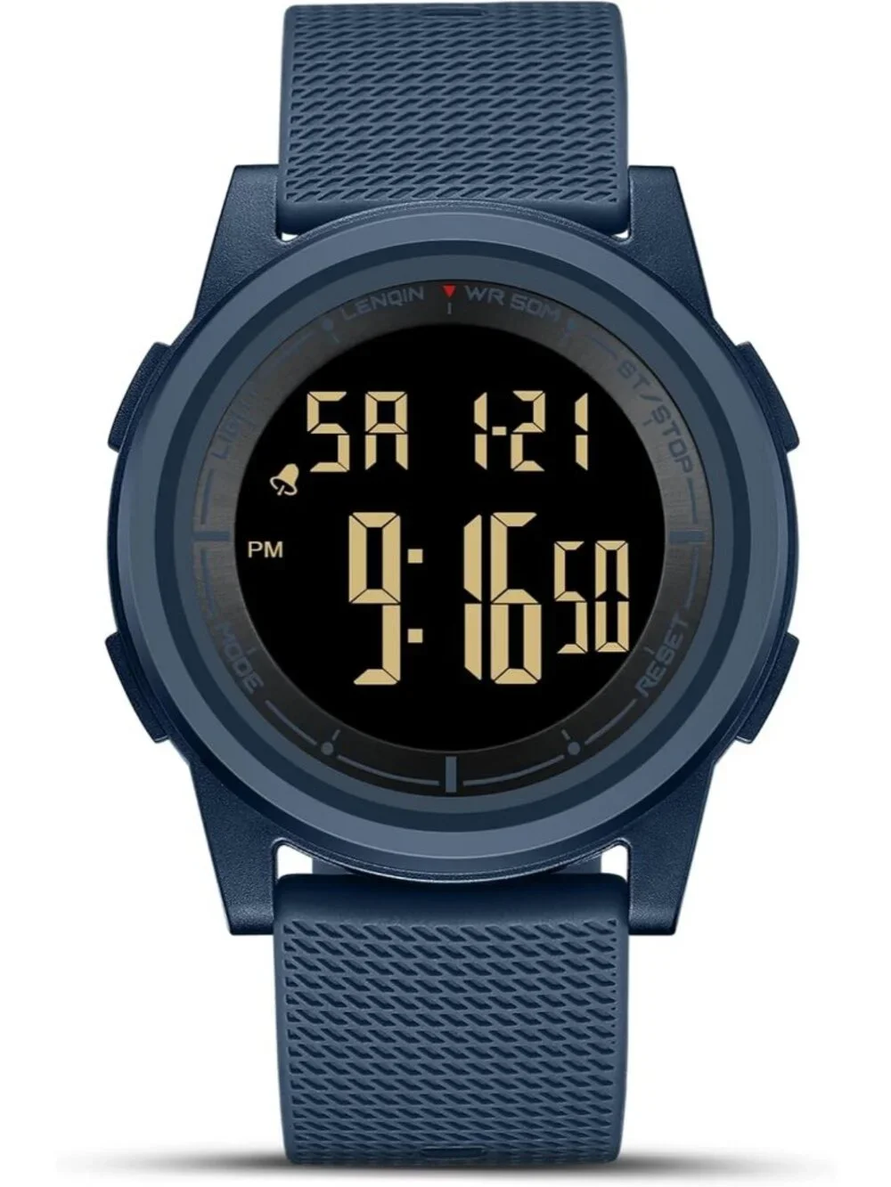 Men's Purple Black Digital Ultra Thin Sports Waterproof Silicone Band Watches